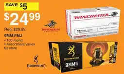 Dunham's Sports WINCHESTER AND BROWNING 9MM FMJ offer