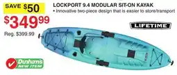 Dunham's Sports LOCKPORT 9.4 MODULAR SIT-ON KAYAK offer