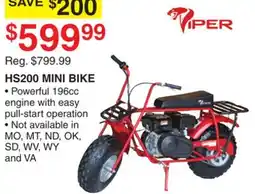 Dunham's Sports HS200 MINI BIKE offer