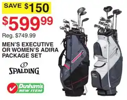 Dunham's Sports MEN'S EXECUTIVE OR WOMEN'S ADIRA PACKAGE SET offer