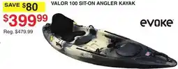Dunham's Sports EVOKE VALOR 100 SIT-ON ANGLER KAYAK offer
