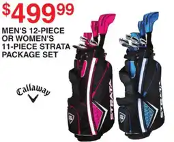 Dunham's Sports CALLAWAY MEN'S 12-PIECE OR WOMEN'S 11-PIECE STRATA PACKAGE SET offer
