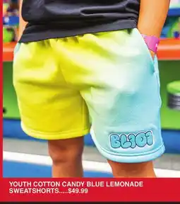 Dunham's Sports YOUTH COTTON CANDY BLUE LEMONADE SWEATSHORTS offer