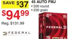 Dunham's Sports FEDERAL 45 AUTO FMJ offer