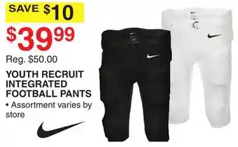 Dunham's Sports YOUTH RECRUIT INTEGRATED FOOTBALL PANTS offer