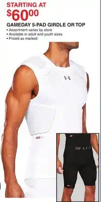 Dunham's Sports GAMEDAY 5-PAD GIRDLE OR TOP offer