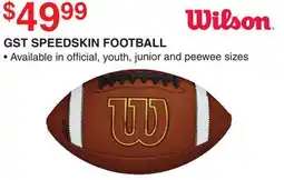 Dunham's Sports GST SPEEDSKIN FOOTBALL offer
