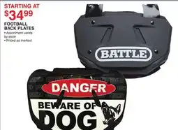 Dunham's Sports FOOTBALL BACK PLATES offer