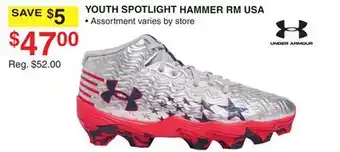 Dunham's Sports UNDER ARMOUR YOUTH SPOTLIGHT HAMMER RM USA offer