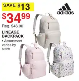 Dunham's Sports ADIDAS LINEAGE BACKPACK offer
