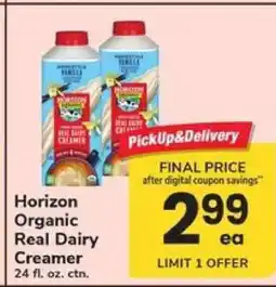 Safeway Horizon Organic Real Dairy Creamer offer