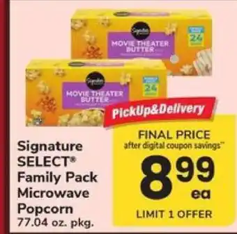 Safeway Signature SELECT Family Pack Microwave Popcorn offer