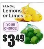 Key Food 2 lb Bag Lemons or Limes offer