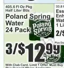 Key Food Poland Spring Water 24-Pack offer