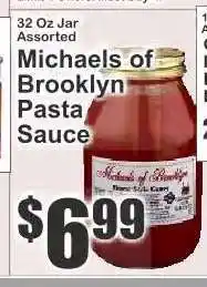 Key Food Michaels of Brooklyn Pasta Sauce offer