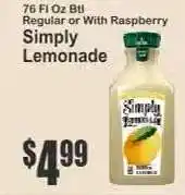 Key Food Simply Lemonade offer