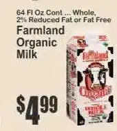 Key Food Farmland Organic Milk offer