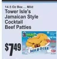 Key Food Tower Isle's Jamaican Style Cocktail Beef Patties offer