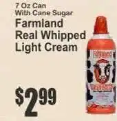 Key Food Farmland Real Whipped Light Cream offer