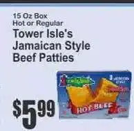 Key Food Tower Isle's Jamaican Style Beef Patties offer