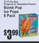 Key Food Bomb Pop Ice Pops 6 Pack offer