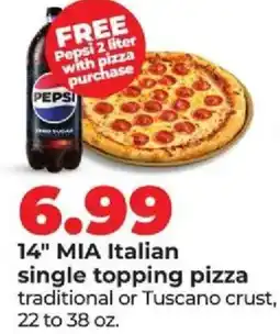 Hy-Vee Pepsi 2 liter with pizza purchase offer