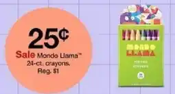 Target Mondo Llama classic crayons offer