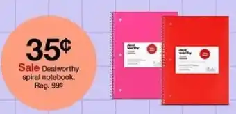 Target Dealworthy spiral notebook offer