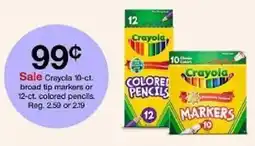 Target Crayola colored pencils or markers offer