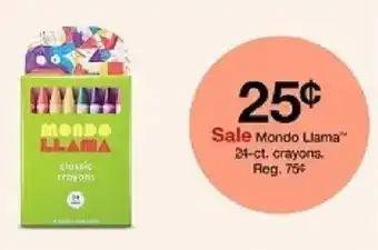 Target Mondo Llama classic crayons offer