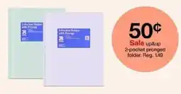 Target up&up 2-pocket pronged folder offer