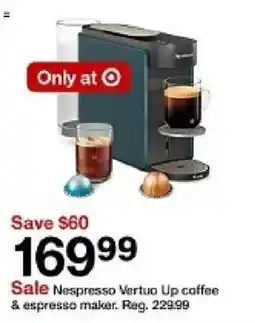 Target Nespresso Vertuo Up coffee & espresso maker offer