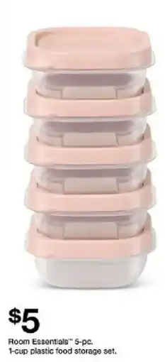 Target Room Essentials 5-pc. 1-cup plastic food storage set offer
