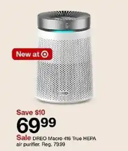 Target Dreo Macro 416 True HePa air purifier offer