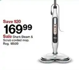 Target Shark steam & scrub corded mop offer