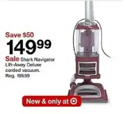 Target Shark Navigator Lift-Away Deluxe corded vacuum offer
