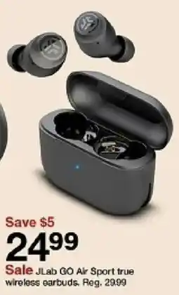 Target JLab GO Air Sport true wireless earbuds offer