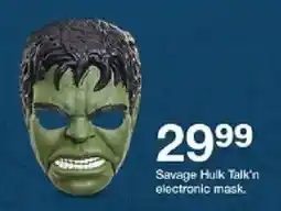 Target Savage Hulk Talk'n electronic mask offer