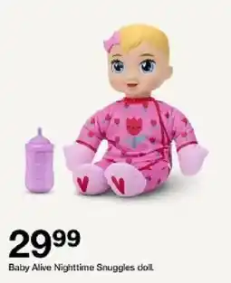 Target Baby Alive Nighttime Snuggles doll offer