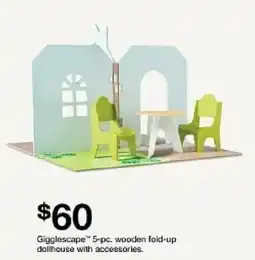 Target Gigglescape 5-pc. wooden fold-up dollhouse with accessories offer