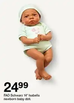 Target FaO Schwarz 14" Isabella newborn baby doll offer
