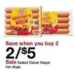 Target Select Oscar Mayer hot dogs offer