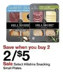 Target Select Hillshire Snacking Small Plates offer