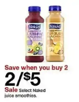 Target Select Naked juice smoothies offer