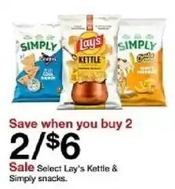 Target Lay's Kettle & Simply snacks offer