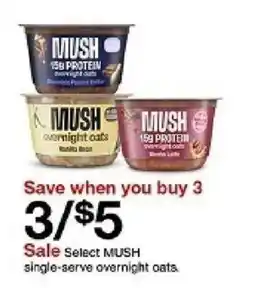 Target Select MUSH single-serve overnight oats offer