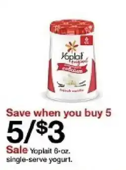 Target Yoplait single-serve yogurt offer