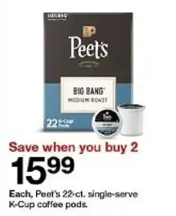 Target Peet's K-Cup coffee pods offer