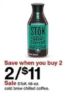 Target Stok cold brew chilled coffee offer