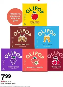 Target Olipop 4-pk. prebiotic soda offer